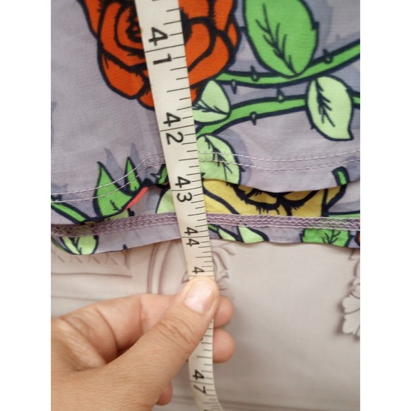 LuLa Roe Women's Long Duster Cover-up Size M Floral Roses Bathing Suit Cover EC - Picture 13 of 16